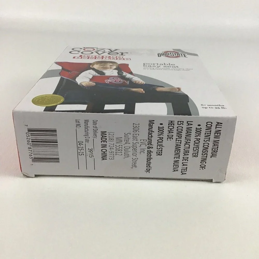 Ohio State Buckeyes Cozy Covers Portable Easy Seat Little Scholars Carry Bag New - Picture 5 of 6
